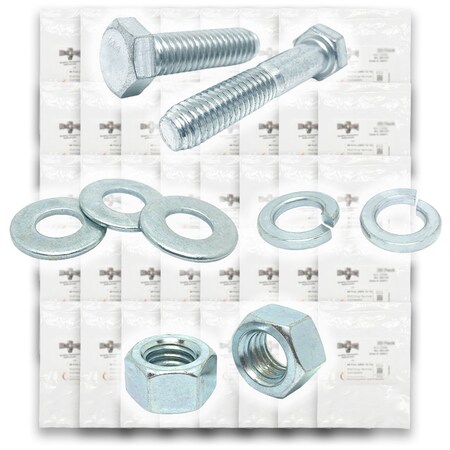 Boltsandnuts.Com Metric Class 10.9 Hex Cap Screws, Hex Nuts, Flat & Lock Washers - 574 PCS Assortment Kit #192
